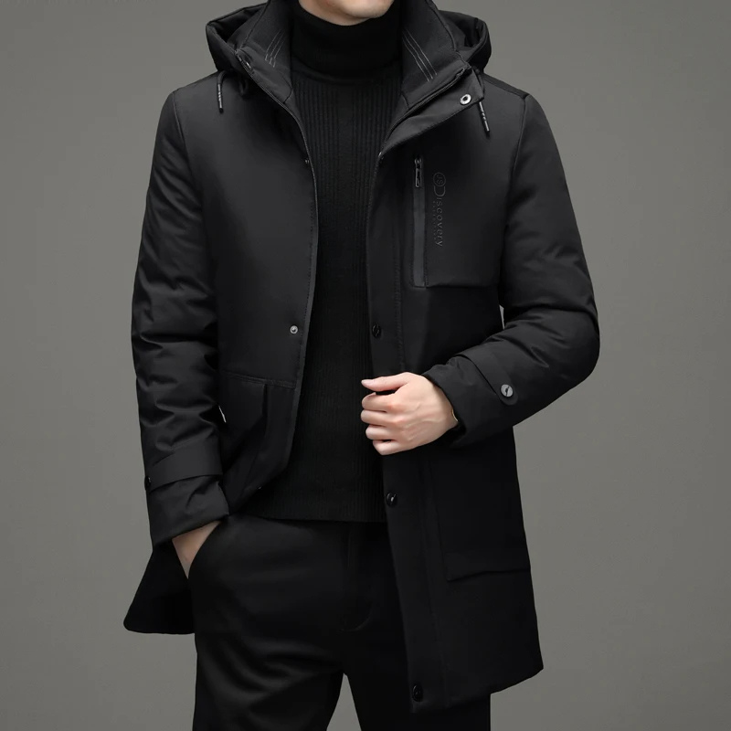 Herren Winterjacke mit Kapuze und Taschen – Lukas