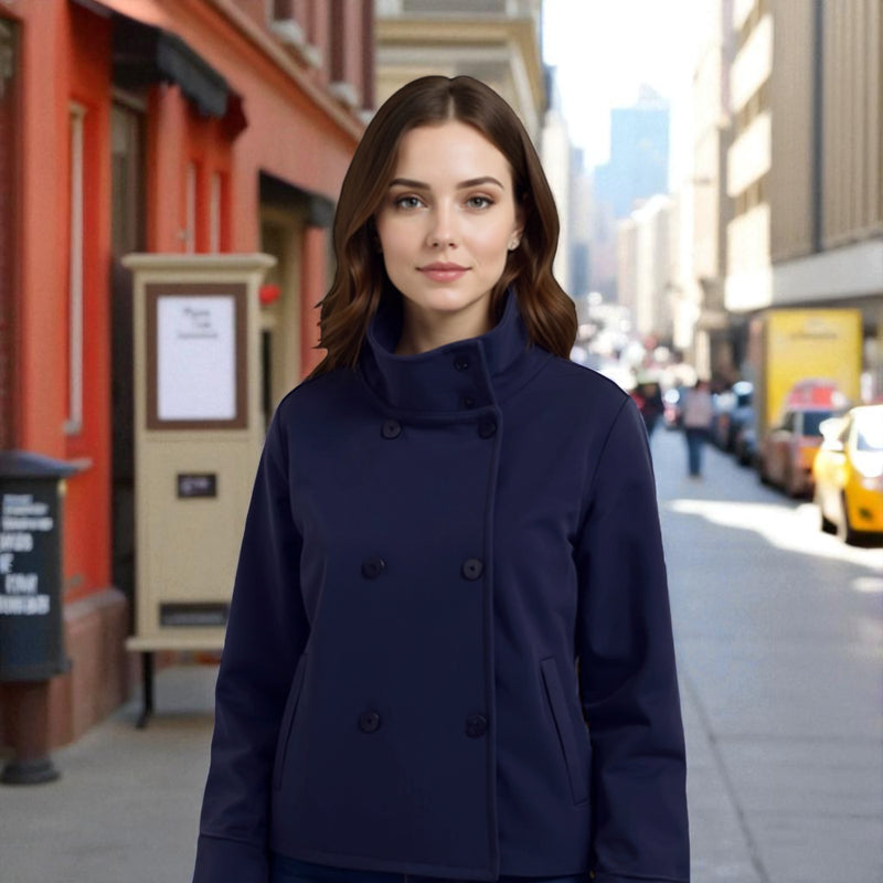 Damen Asymmetrischer Kurzmantel - Frühjahr Elegant