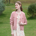 Damen Elegante Strickjacke - Langarm Cardigan Knopfleiste