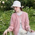 Damen Elegante Strickjacke - Langarm Cardigan Knopfleiste