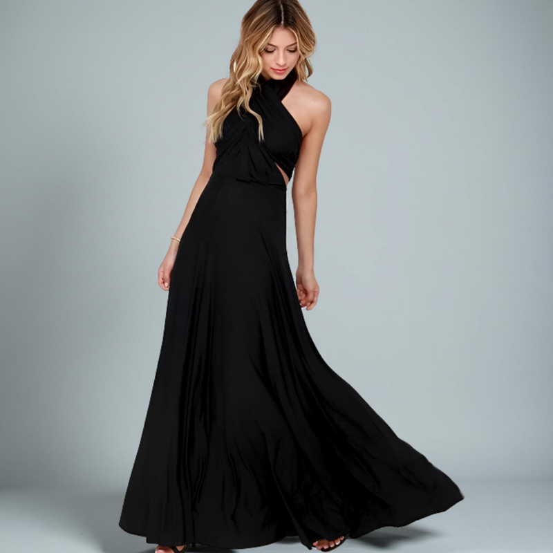 Damen Festliches Kleid Elegant Neckholder Rückenfrei - Maxi