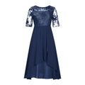 Damen Festliches Kleid Elegant Spitze Dreiviertelarm - Midi