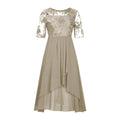 Damen Festliches Kleid Elegant Spitze Dreiviertelarm - Midi