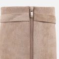 Damen Kniehohe Stiefel Blockabsatz - Elegant Veganleder