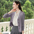 Damen Leichte Strickjacke - Eleganter Cardigan Langarm
