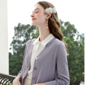 Damen Leichte Strickjacke - Eleganter Cardigan Langarm