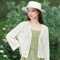 Damen Sommer Häkel Cardigan – Leicht Offen Getragen