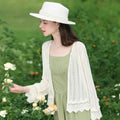 Damen Sommer Häkel Cardigan – Leicht Offen Getragen