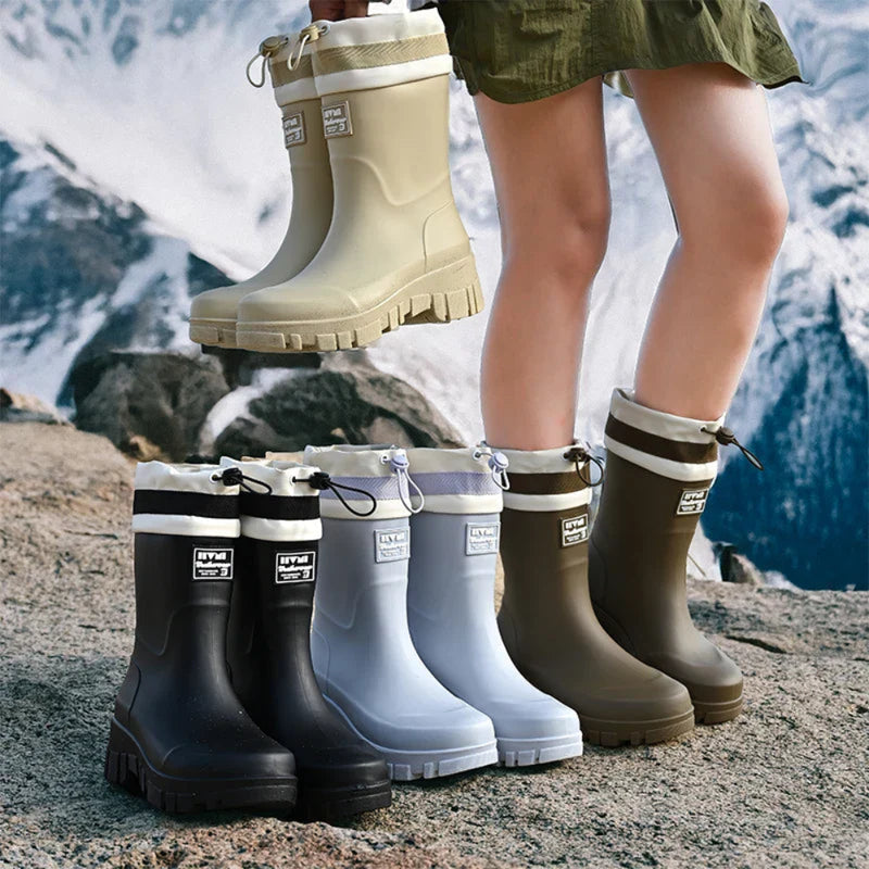Damen Wasserdichte Gummistiefel - Retro Stil Antirutsch
