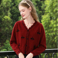 Damen Winter Strickjacke - Knopf Cardigan Langarm