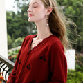Damen Winter Strickjacke - Knopf Cardigan Langarm