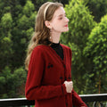 Damen Winter Strickjacke - Knopf Cardigan Langarm