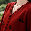 Damen Winter Strickjacke - Knopf Cardigan Langarm