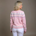 Damen gemusterte Winter Strickjacke - Knopfleiste Langarm