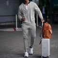 Herren Jogginganzug Sport Set - Zip-Jacke Slim Fit Jogger