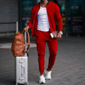 Herren Jogginganzug Sport Set - Zip-Jacke Slim Fit Jogger