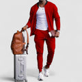 Herren Jogginganzug Sport Set - Zip-Jacke Slim Fit Jogger