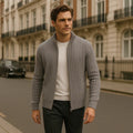 Herren Rippstrick Strickjacke – Stehkragen