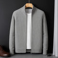 Herren Rippstrick Strickjacke – Stehkragen