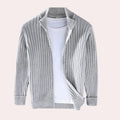 Herren Rippstrick Strickjacke – Stehkragen