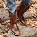Herren Western Cowboy Stiefeletten - Quadratische Zehe
