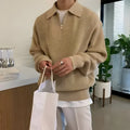 Herren Grobstrick Pullover - Langarm Reißverschluss