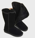 Warme wasserdichte Wildleder-Winterstiefel mit Schaffellfutter – Anna
