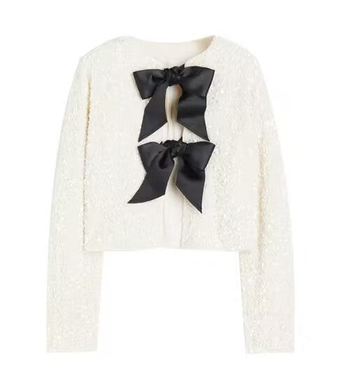 Elegante Kurzjacke mit Schleife für Damen – Lena