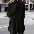 Damen Oversize Strickpullover Rollkragen – Lang Warm