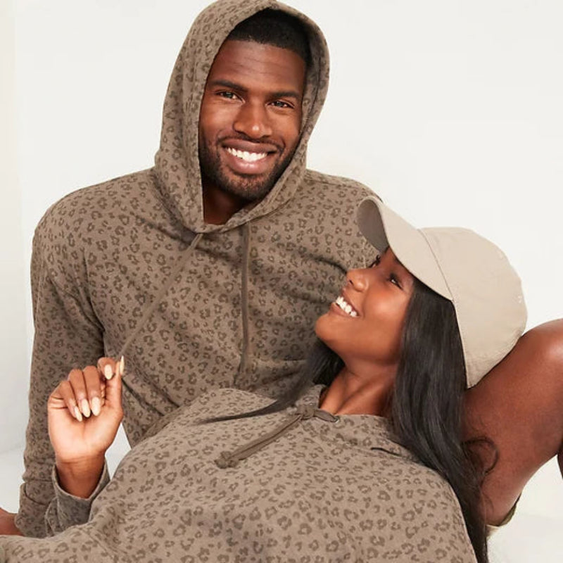 Unisex Leoparden Hoodie Set - Oversized Lounge Anzug