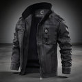 Herren Motorrad Lederjacke – Vintage Übergangsjacke langarm