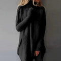 Damen Oversize Strickpullover Rollkragen – Lang Warm
