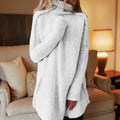 Damen Oversize Strickpullover Rollkragen – Lang Warm