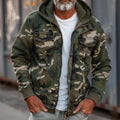 Herren Übergangsjacke Camouflage – Leicht mit Kapuze