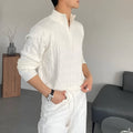 Herren Strickpullover mit Reißverschluss - Langarm Rollkragen