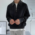 Herren Grobstrick Pullover - Langarm Reißverschluss