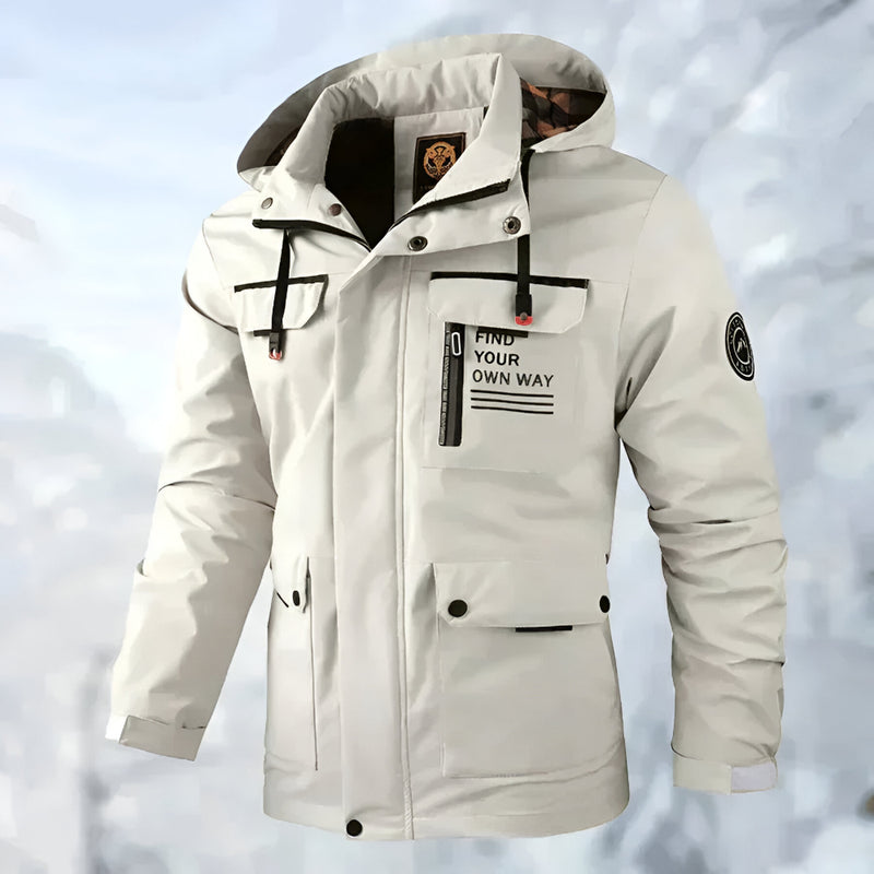 Herren wasserdichte Übergangsjacke - Windbreaker Taschen