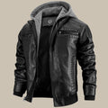 Premium hochwertige Lederjacke mit Kapuze für Herren - Image 1