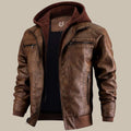 Premium hochwertige Lederjacke mit Kapuze für Herren - Image 2