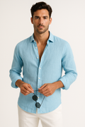Herren Freizeithemd luftig leicht Sommermode – Velano