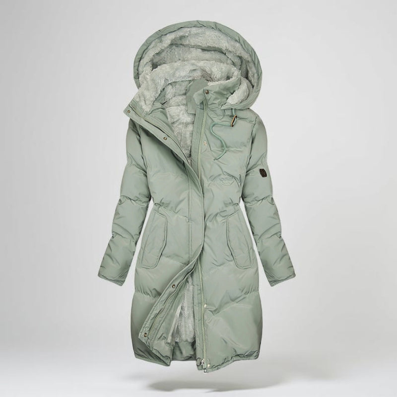 Damen Winter Daunenmantel - Lange Warme Jacke
