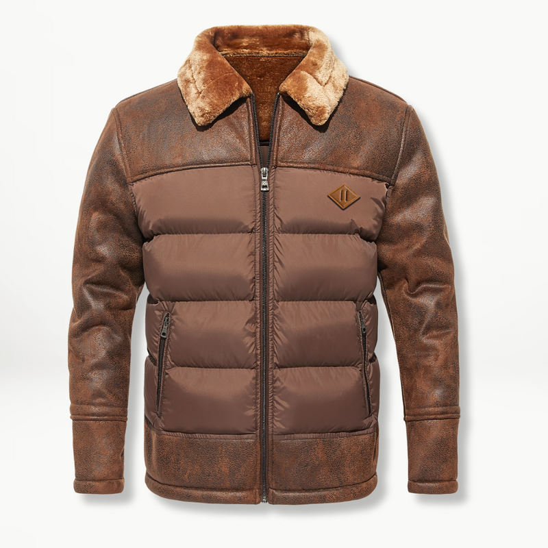 Warme Winterlederjacke für Herren – Siegfried