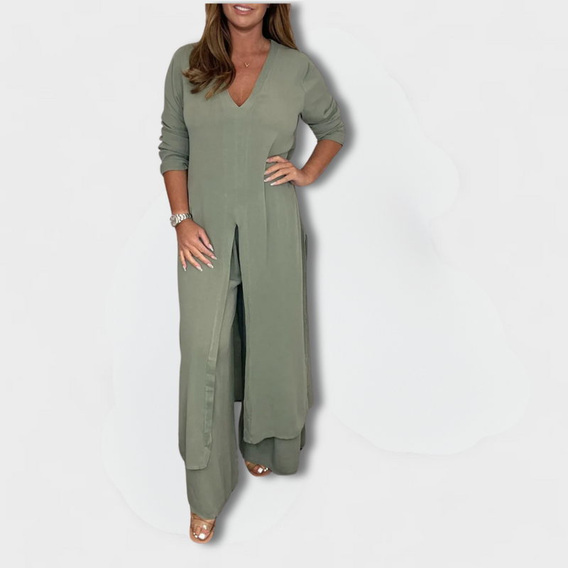Damen Zweiteiler Set Frühling Elegant Komfort Look – Vialora