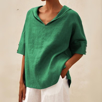 Lässige Bluse mit V-Ausschnitt für Damen – Mira