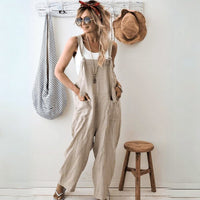 Lässiger Jumpsuit Damen Leinen Sommerlook – Freya