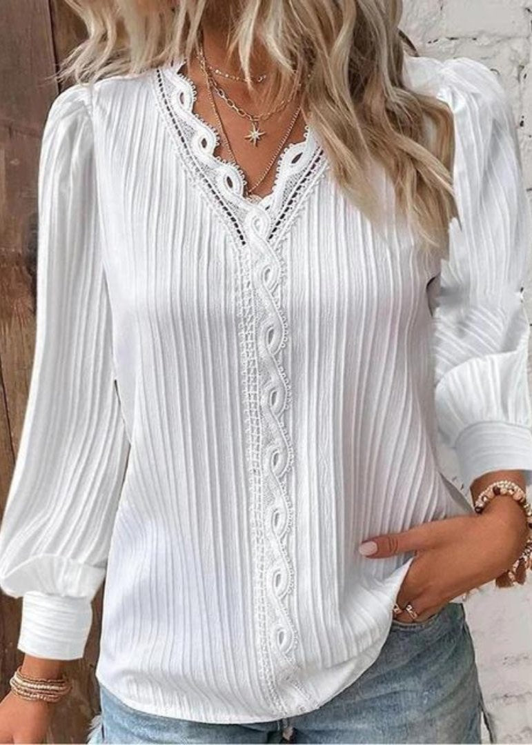 Elegante Damenbluse mit Pintuck-Details – Elisa
