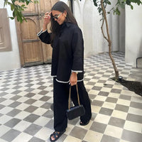 Zweiteiliger Hosenanzug Damen weit & elegant – Livia