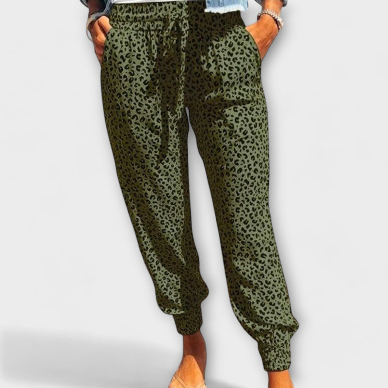 Damen Hose Animal Print Weit Elegant Look – Felisca