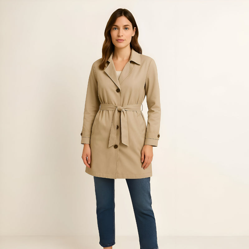 Damen Übergangs Trenchcoat – Leicht Lang