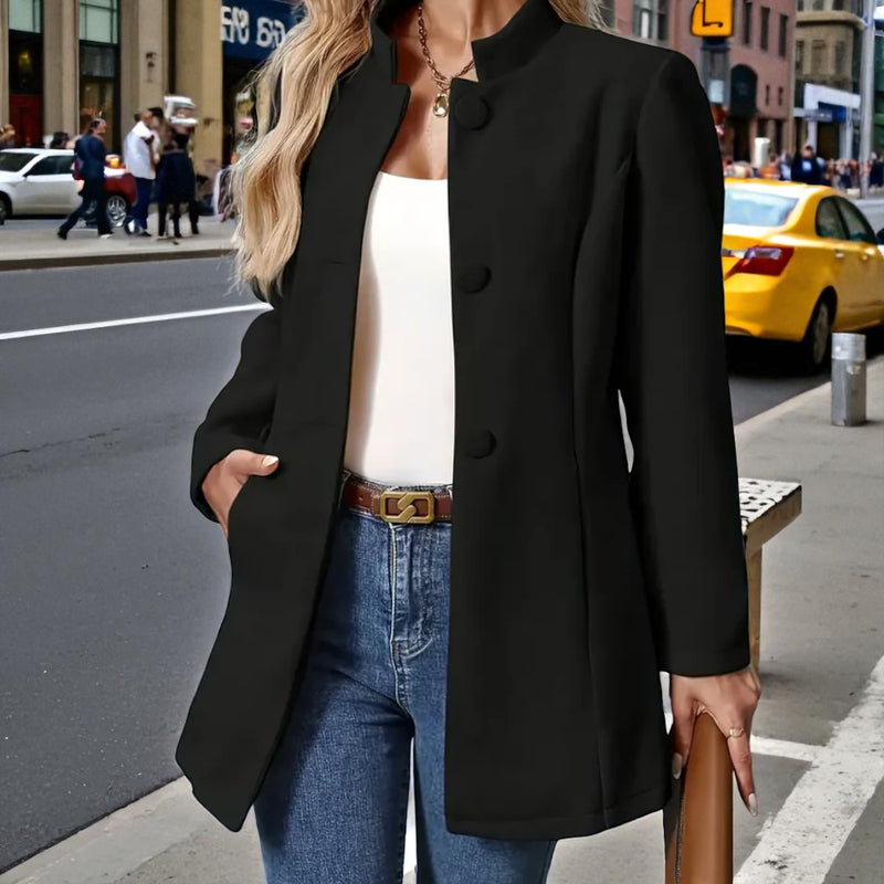 Damen Winter Business Kurzmantel - Tailliert Elegant